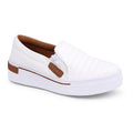Tênis Feminino Slip on Casual com Zíper