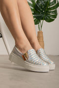 Tênis Feminino Slip on Casual com Zíper