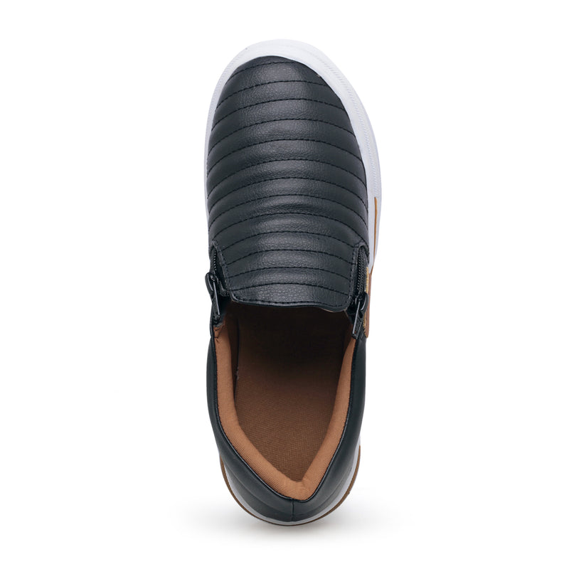 Tênis Feminino Slip on Casual com Zíper